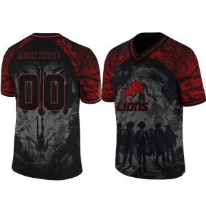 Lions Stranger Things 2025 Football Jersey 1
