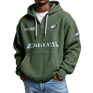 Eagles EST 1993 Waffle Quarter Zip Hoodie (1)