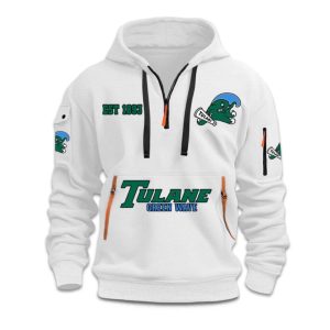 Tulane Green Wave EST 1893 Quarter Zip Hoodie (1)
