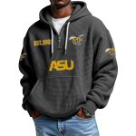 ASU EST 1901 Quarter Zip Waffle Hoodie