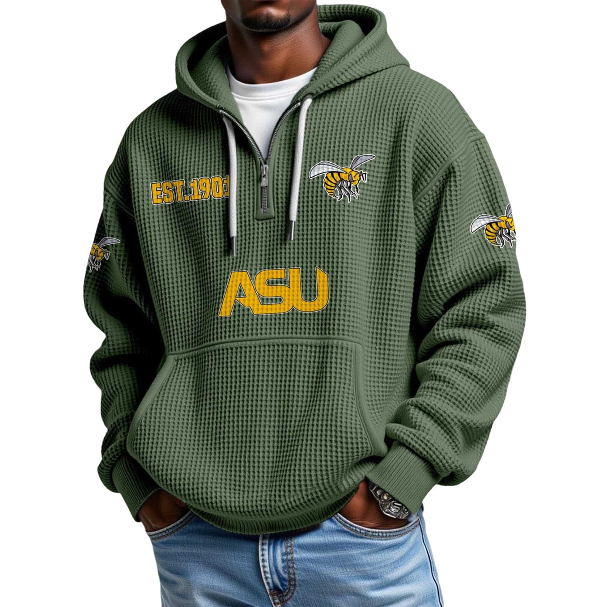 ASU EST 1901 Quarter Zip Waffle Hoodie 4 ASU EST 1901 Quarter Zip Waffle Hoodie 4