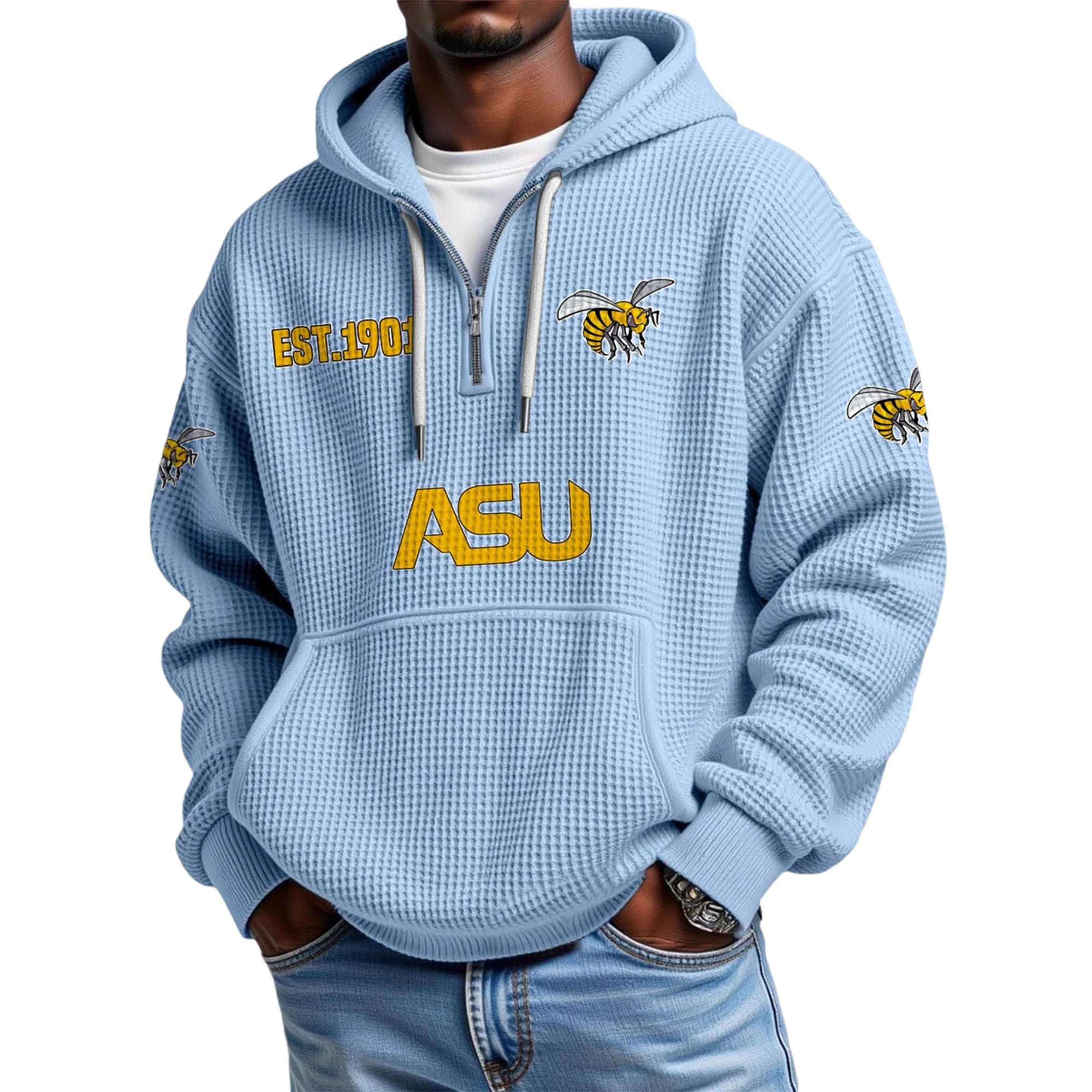 ASU EST 1901 Quarter Zip Waffle Hoodie 5 ASU EST 1901 Quarter Zip Waffle Hoodie 5
