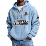 Aggies New Mexico State EST 1894 Quarter Zip Waffle Hoodie
