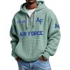 Air Force EST 1955 Quarter Zip Waffle Hoodie 6 Air Force EST 1955 Quarter Zip Waffle Hoodie 2