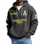 Appalachian State EST 1928 Quarter Zip Waffle Hoodie