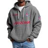 Arizona EST 1929 Quarter Zip Waffle Hoodie 4
