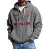 Arizona State EST 1897 Quarter Zip Waffle Hoodie 8 Arizona State EST 1897 Quarter Zip Waffle Hoodie 4