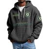 Athletics EST 1968 Quarter Zip Waffle Hoodie 6 Athletics EST 1968 Quarter Zip Waffle Hoodie 2