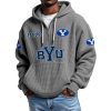 BYU EST 1922 Quarter Zip Waffle Hoodie 8 BYU EST 1922 Quarter Zip Waffle Hoodie 4