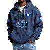 BYU EST 1922 Quarter Zip Waffle Hoodie 9 BYU EST 1922 Quarter Zip Waffle Hoodie 5