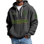 Baylor EST 1899 Quarter Zip Waffle Hoodie