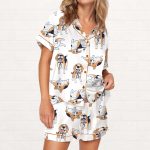 Beagle Silky Satin Pajama Set