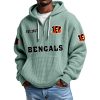 Bengals EST 1967 Quarter Zip Waffle Hoodie 6 Bengals EST 1967 Quarter Zip Waffle Hoodie (2)