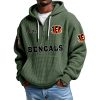 Bengals EST 1967 Quarter Zip Waffle Hoodie 8 Bengals EST 1967 Quarter Zip Waffle Hoodie (4)