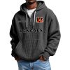 Bengals Personalized Quarter Zip Waffle Hoodie 10 Bengals Personalized Quarter Zip Waffle Hoodie 1
