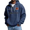 Bengals Personalized Quarter Zip Waffle Hoodie 8 Bengals Personalized Quarter Zip Waffle Hoodie 4