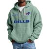 Bills Personalized Quarter Zip Waffle Hoodie 8 Bills Personalized Quarter Zip Waffle Hoodie 4