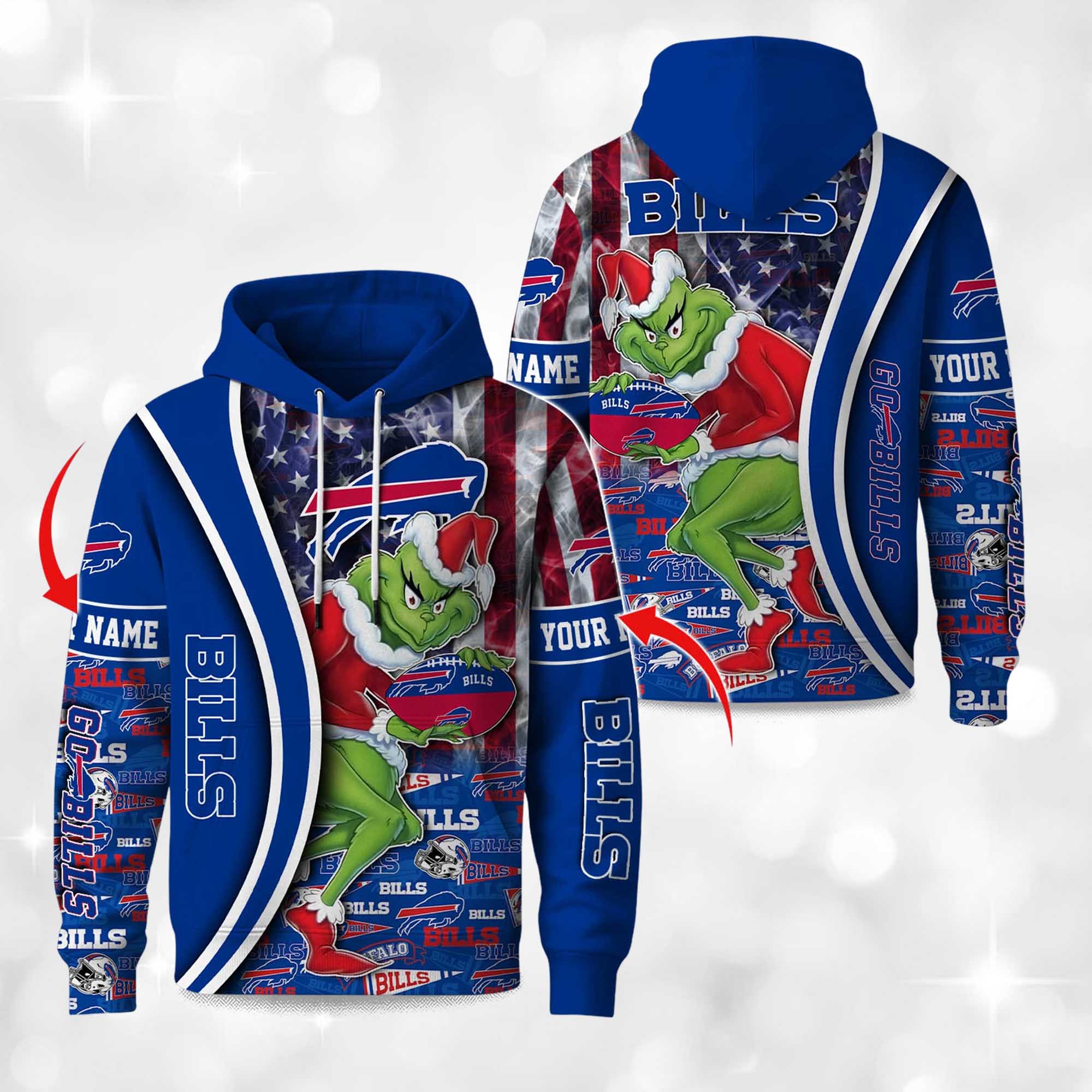 Bills The Grnch Christmas Football Hoodie 2 Bills The Grnch Christmas Football Hoodie 2