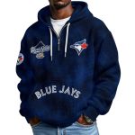 Blue Jays American League Champions 2025 Quarter Zip Waffle Hoodie