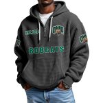 Bobcats EST 1894 Quarter Zip Waffle Hoodie