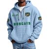 Bobcats EST 1894 Quarter Zip Waffle Hoodie 6 Bobcats EST 1894 Quarter Zip Waffle Hoodie 2