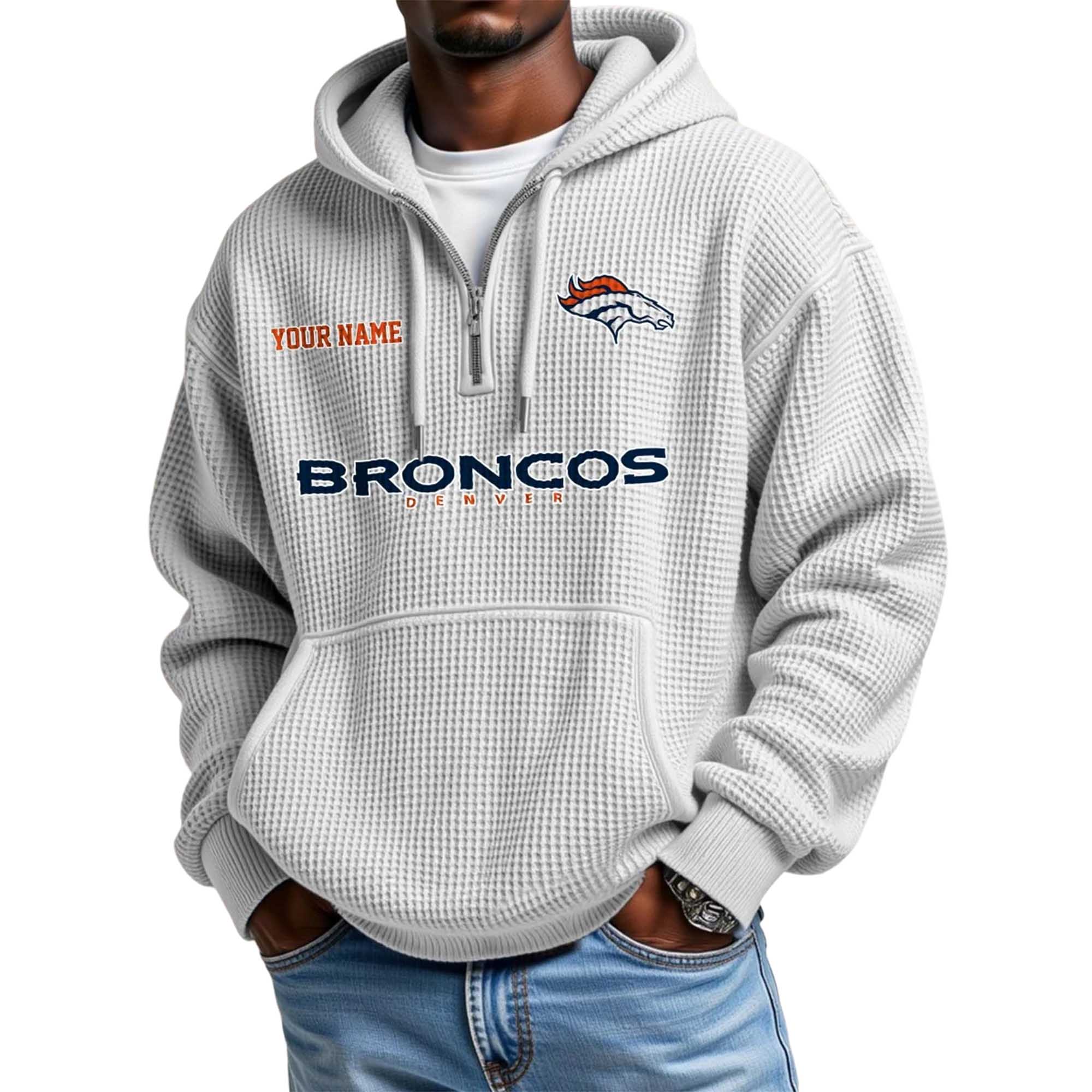 Broncos Personalized Quarter Zip Waffle Hoodie 3 Broncos Personalized Quarter Zip Waffle Hoodie (5)