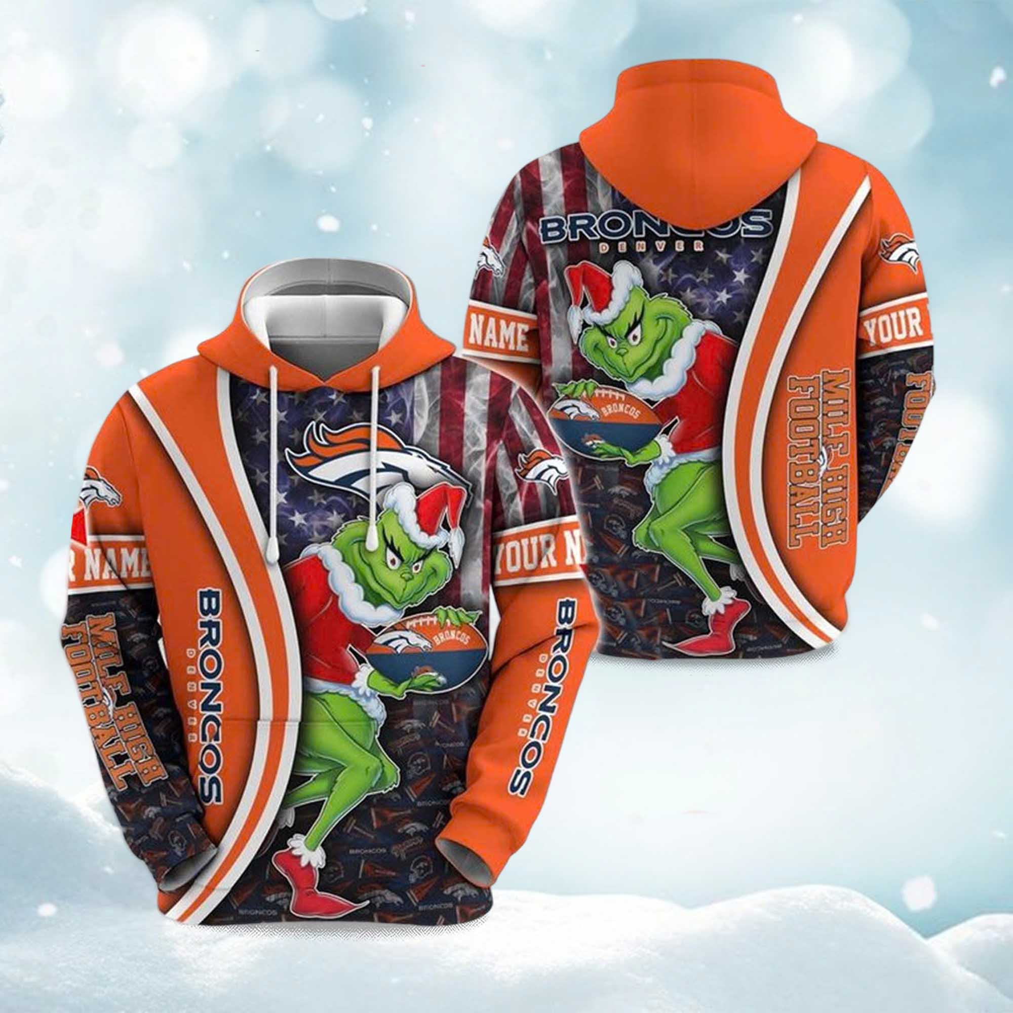 Broncos The Grnch Christmas Football Hoodie Broncos The Grnch Christmas Football Hoodie