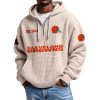 Browns EST 1944 Waffle Quarter Zip Hoodie 5