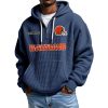 Browns Personalized Quarter Zip Waffle Hoodie 4