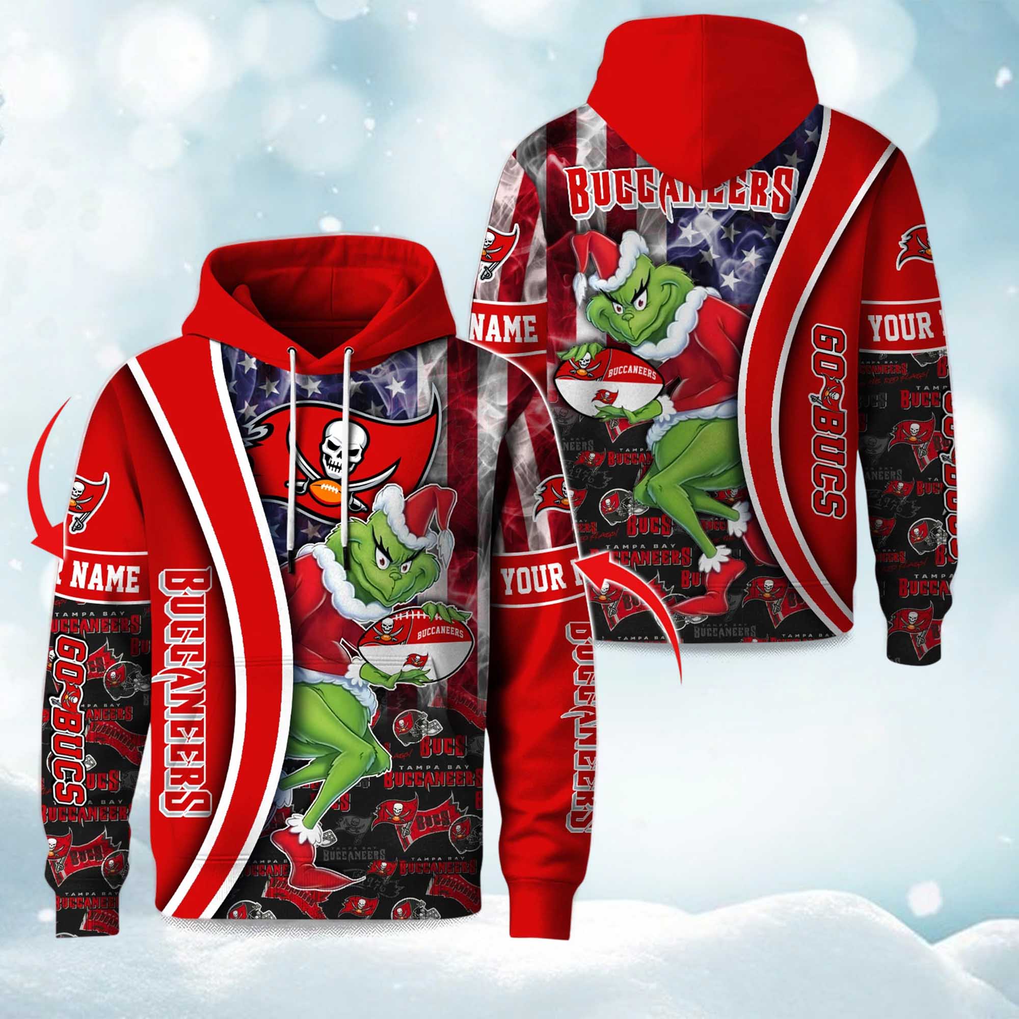 Buccaneers The Grnch Christmas Football Hoodie Buccaneers The Grnch Christmas Football Hoodie