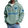 Buffalo EST 1894 Quarter Zip Waffle Hoodie 3