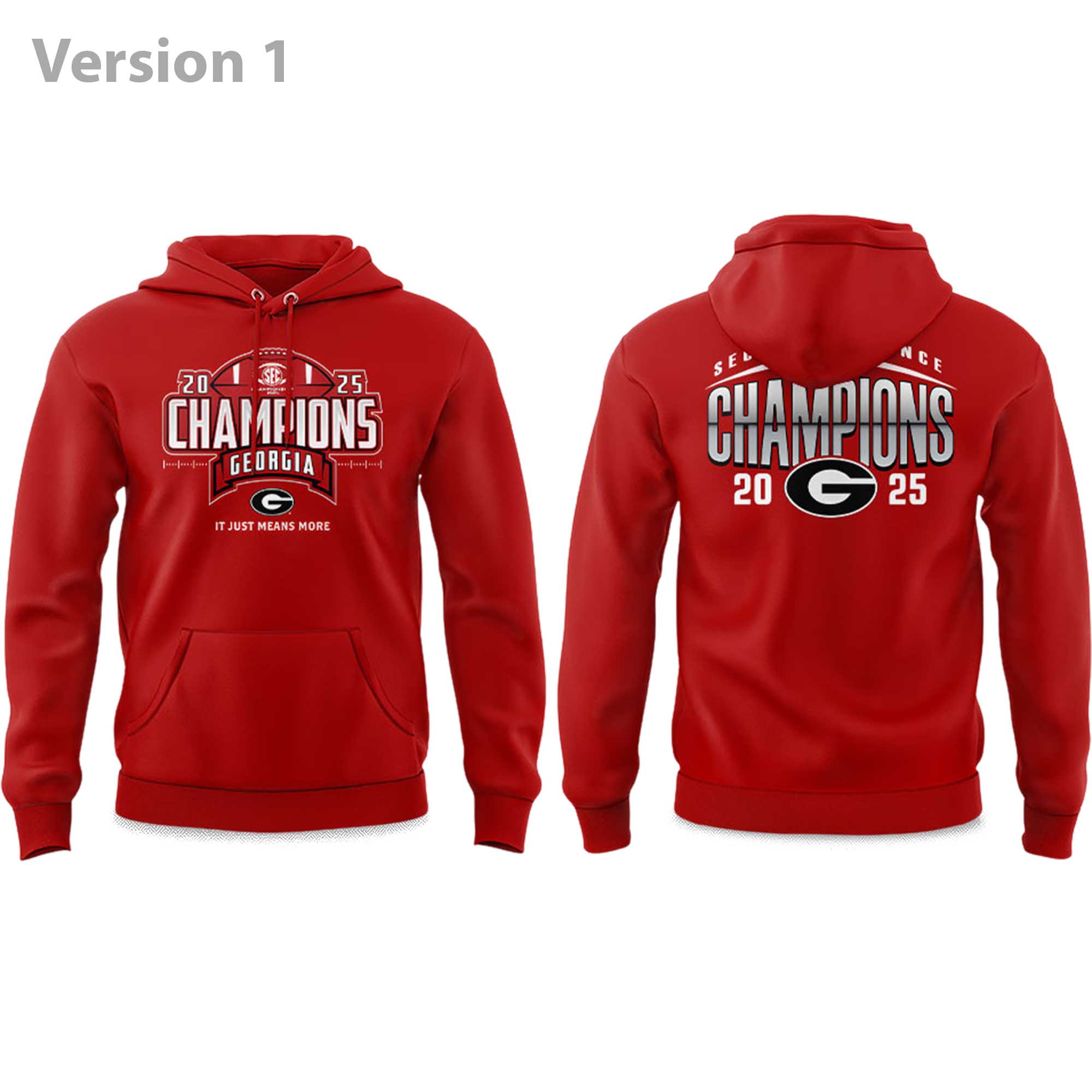 Bulldogs Football 2025 Championship Hoodie Bulldogs Football 2025 Championship Hoodie