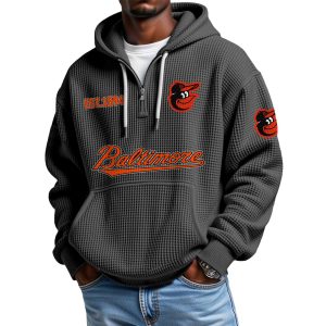 Baltimore EST 1894 Waffle Quarter Zip Hoodie (1)
