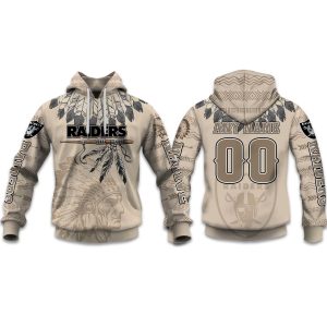 2025 Personalized Raiders Football Native American Heritage Hoodie