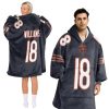 Caleb Williams 18 Bears Football Unisex Blanket Hoodie 4 Caleb Williams 18 Bears Football Unisex Blanket Hoodie