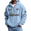 California EST 1866 Quarter Zip Waffle Hoodie 6 California EST 1866 Quarter Zip Waffle Hoodie 2