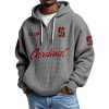 Cardinal EST 1891 Quarter Zip Waffle Hoodie 8 Cardinal EST 1891 Quarter Zip Waffle Hoodie 4