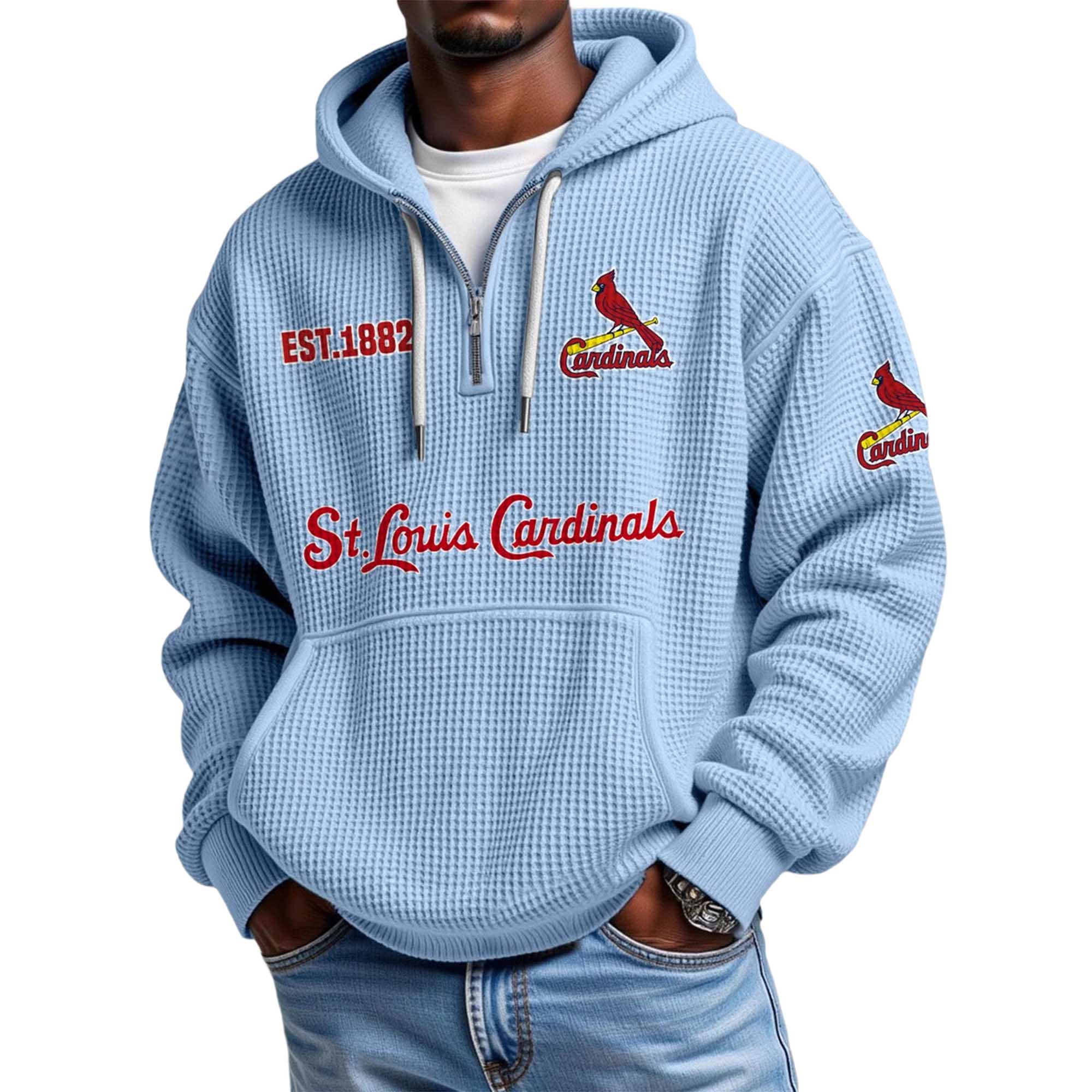 Cardinals EST 1882 Waffle Quarter Zip Hoodie 2 Cardinals EST 1882 Waffle Quarter Zip Hoodie (2)