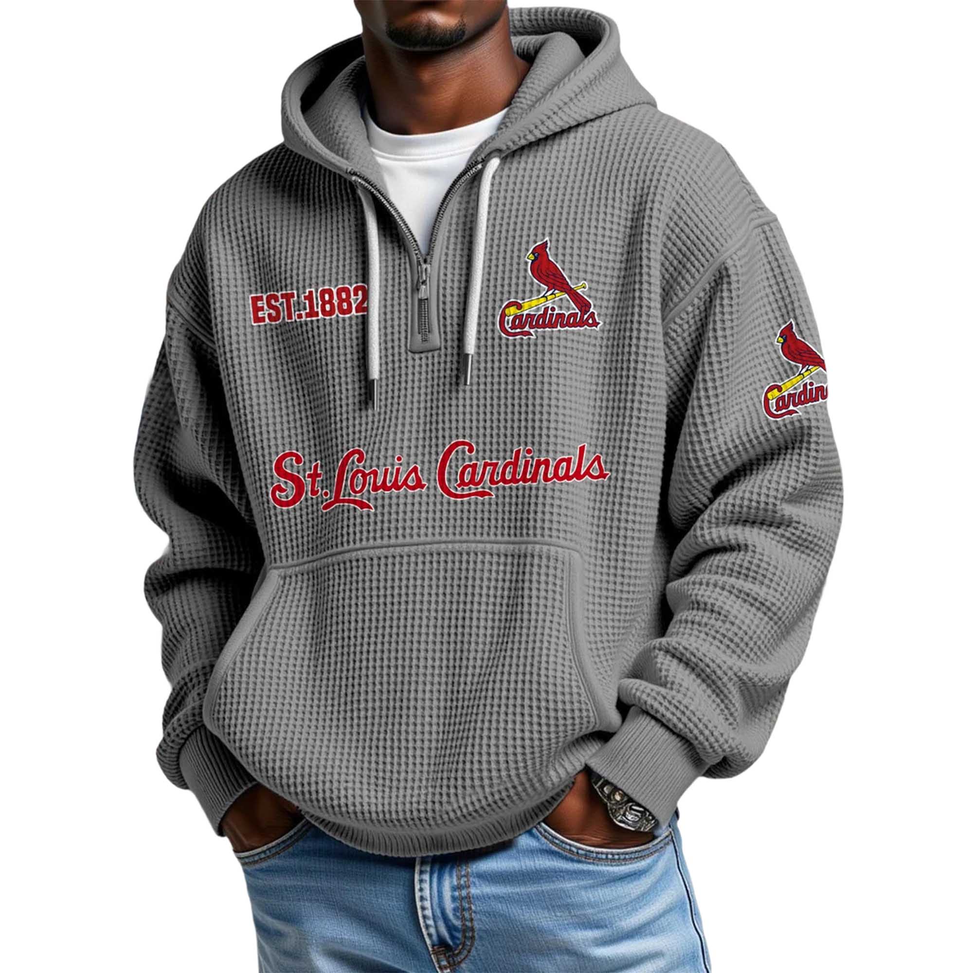 Cardinals EST 1882 Waffle Quarter Zip Hoodie 4 Cardinals EST 1882 Waffle Quarter Zip Hoodie (4)