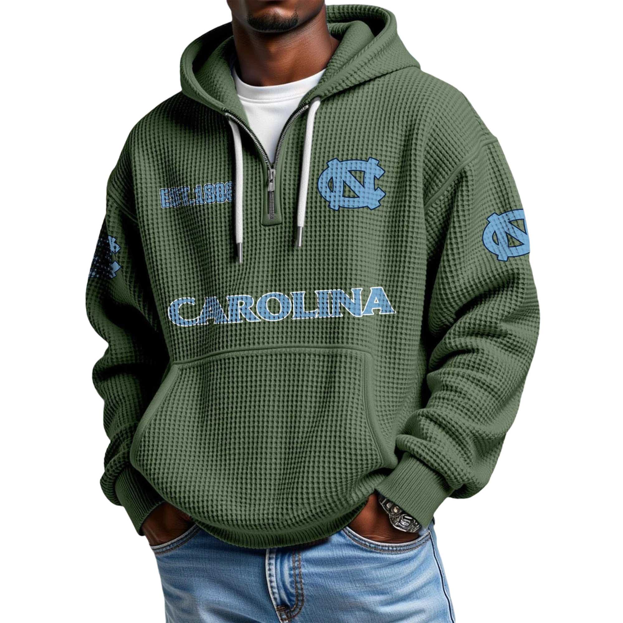 Carolina EST 1888 Quarter Zip Waffle Hoodie 2 Carolina EST 1888 Quarter Zip Waffle Hoodie 2