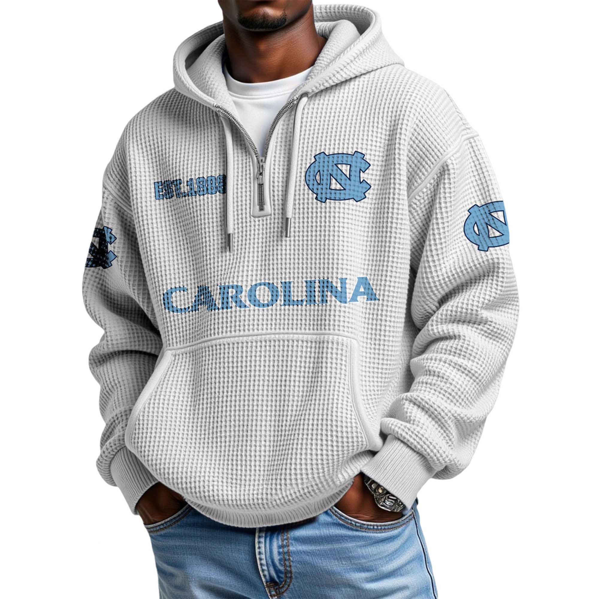 Carolina EST 1888 Quarter Zip Waffle Hoodie 5 Carolina EST 1888 Quarter Zip Waffle Hoodie 5