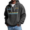 Chargers Personalized Quarter Zip Waffle Hoodie 2