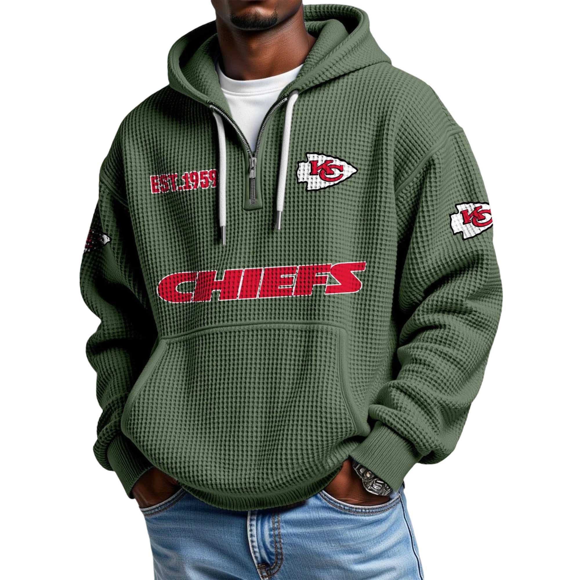 Chiefs EST 1959 Waffle Quarter Zip Hoodie 3 Chiefs EST 1959 Waffle Quarter Zip Hoodie 3
