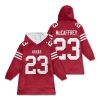 Christian McCaffrey 23 49ers Football Unisex Blanket Hoodie 2
