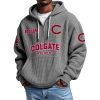 Colgate Raiders EST 1896 Quarter Zip Waffle Hoodie 3