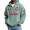 Colgate Raiders EST 1896 Quarter Zip Waffle Hoodie 4