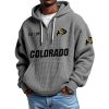 Colorado EST 1890 Quarter Zip Waffle Hoodie 7 Colorado EST 1890 Quarter Zip Waffle Hoodie 3