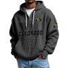 Colorado EST 1890 Quarter Zip Waffle Hoodie 9 Colorado EST 1890 Quarter Zip Waffle Hoodie 5