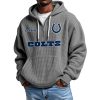 Colts Personalized Quarter Zip Waffle Hoodie 3