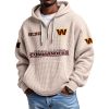 Commanders EST 1932 Quarter Zip Waffle Hoodie 5